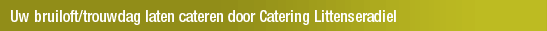 Uw bruiloft/trouwdag laten cateren door Catering Littenseradiel